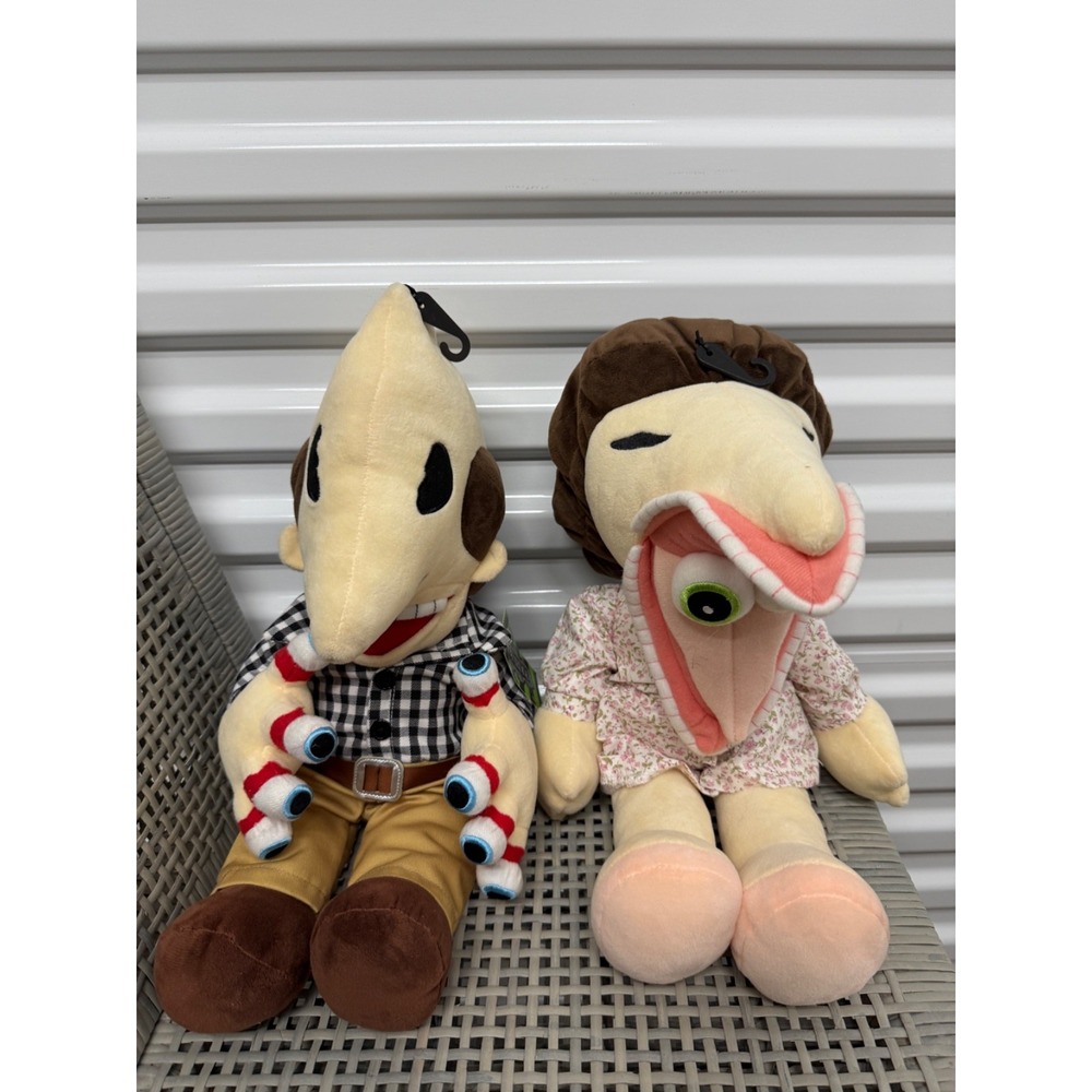 Beetlejuice Adam & Barbara Collectible VHTF Plush Set Spirit Halloween Exclusive